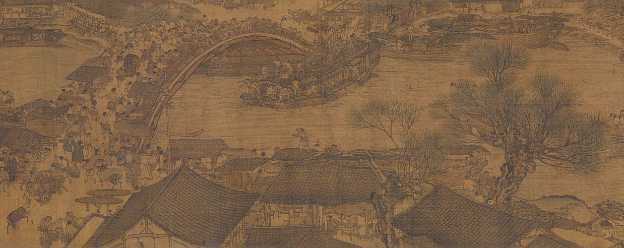 北宋张择端清明上河图卷局部展现汴河两岸市井生活_1